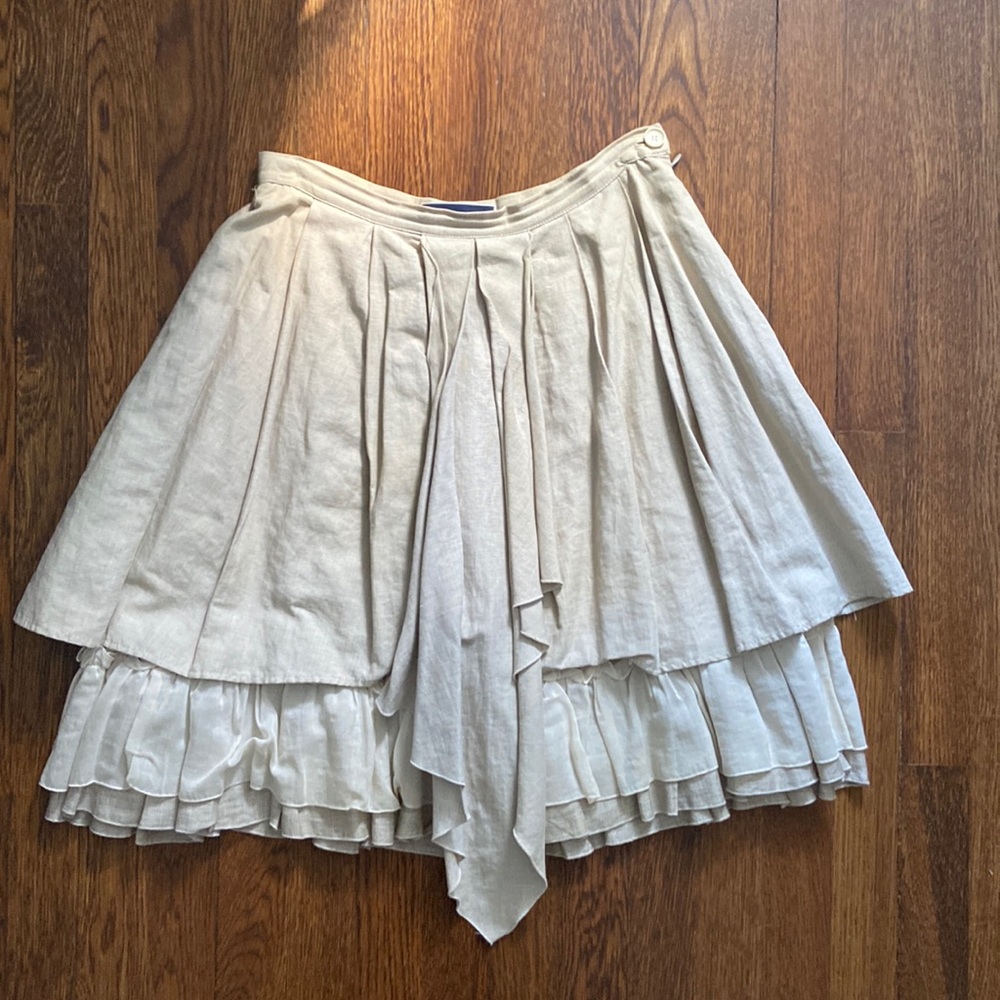 Boutique tiered linen skirt